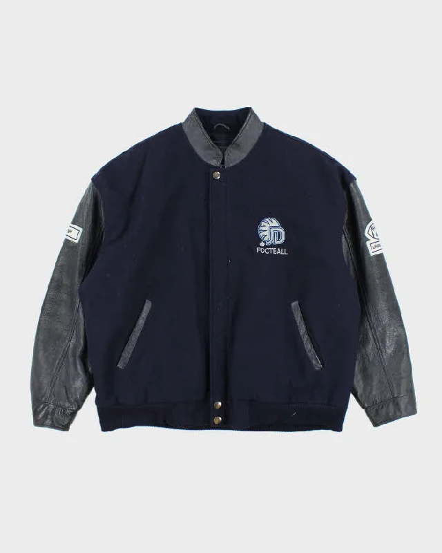 Vintage 90's Heavyweight American Football Leather Varsity Jacket - XL Denim Jacket Leather Jacket Suede Jacket Vintage 90's Heavyweight American Football Leather Varsity Jacket - XL Denim Jacket Leather Jacket Suede Jacket