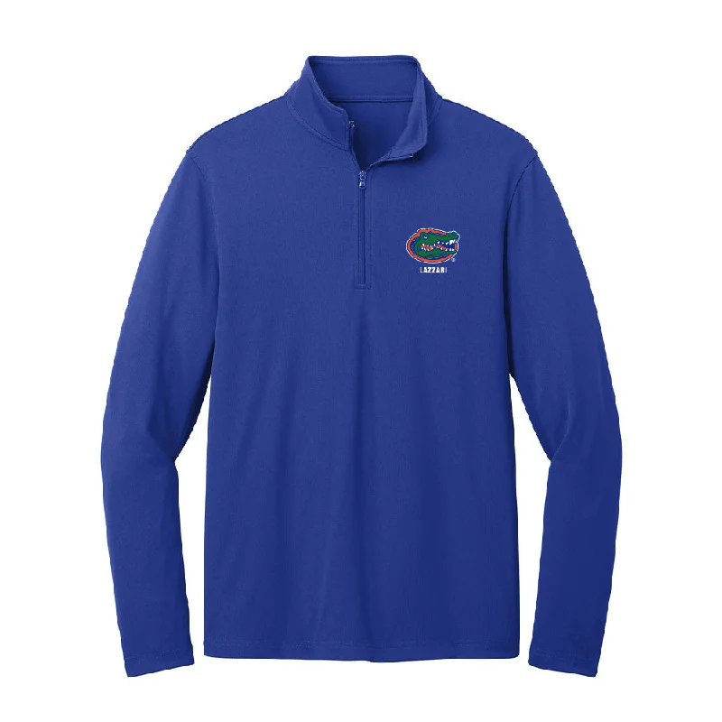 Florida - NCAA Women's Gymnastics : Ellie Lazzari - Lightweight Quarter Zip Jacket Welt Pockets Slit Pockets Flap Pockets Florida - NCAA Women's Gymnastics : Ellie Lazzari - Lightweight Quarter Zip Jacket Welt Pockets Slit Pockets Flap Pockets