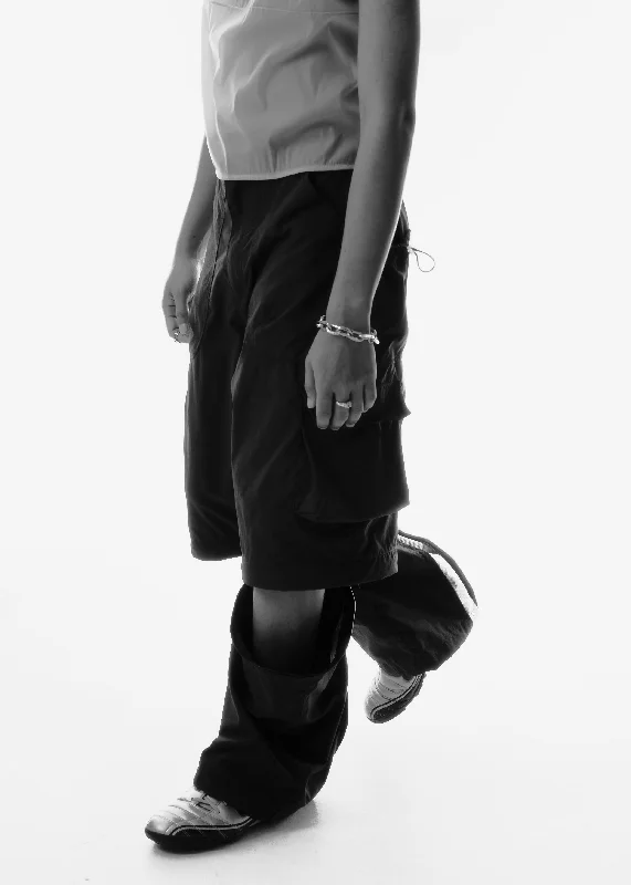 3/4 Multi-pants in Black Modern Stretch Trousers