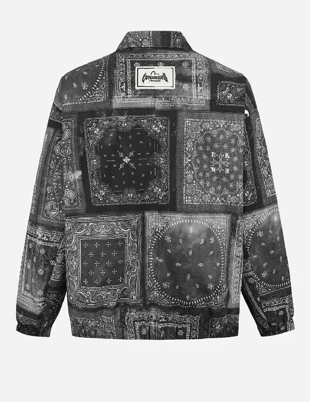 Allover Paisley Print Oversized Coach Jacket Striped Jacket Polka Dot Jacket Floral Jacket Allover Paisley Print Oversized Coach Jacket Striped Jacket Polka Dot Jacket Floral Jacket