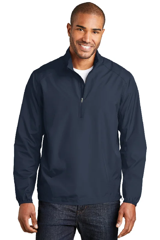 Port Authority Mens Zephyr Wind & Water Resistant 1/4 Zip Jacket - Dress Navy Blue Trench Coat Raincoat Waterproof Jacket Port Authority Mens Zephyr Wind & Water Resistant 1/4 Zip Jacket - Dress Navy Blue Trench Coat Raincoat Waterproof Jacket