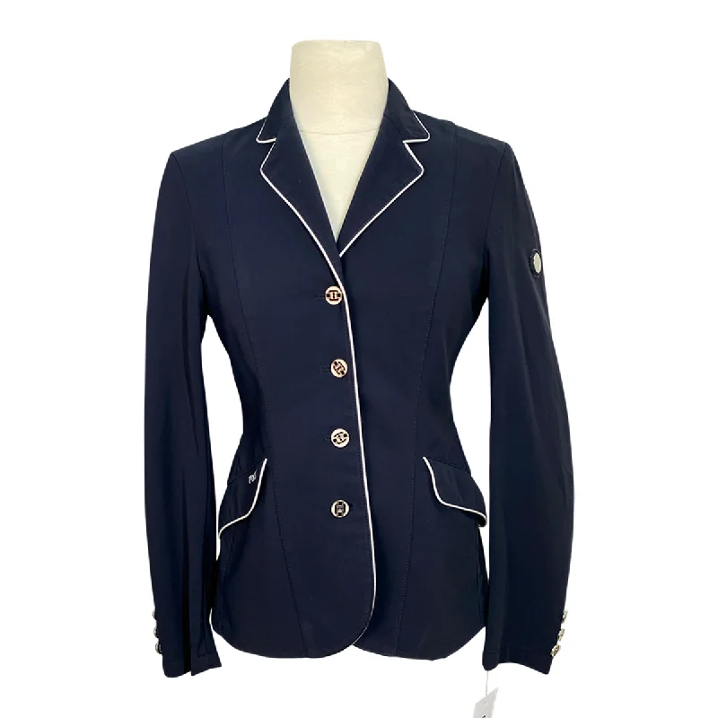 Pikeur 'Daisy' Competition Jacket in Navy - Women's EU 36 (US 4) Zip Front Button Front Snap Front Pikeur 'Daisy' Competition Jacket in Navy - Women's EU 36 (US 4) Zip Front Button Front Snap Front