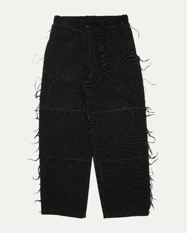 Fringe Pants Relaxed Linen Pants