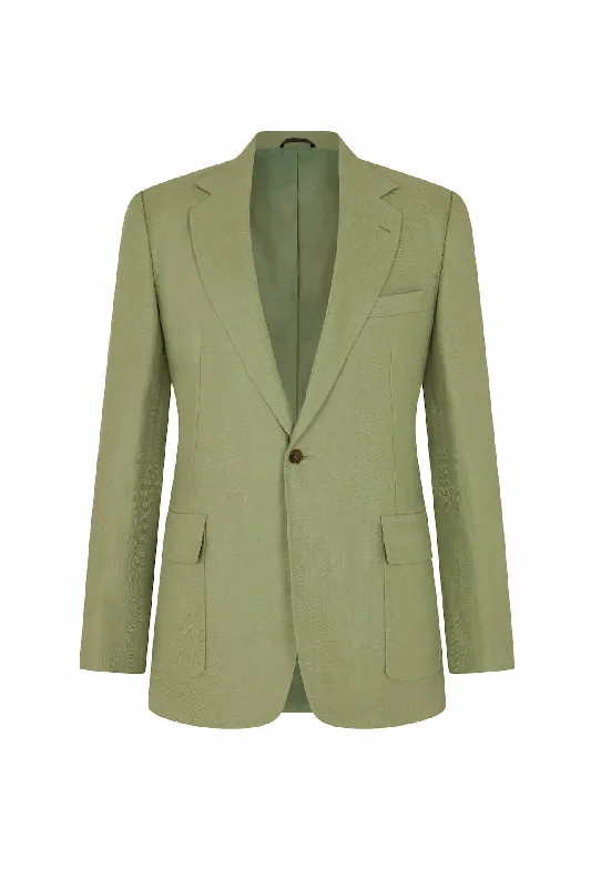 Sea Green Linen Single Breasted Patch Pocket Jacket Snapped Jacket Toggled Jacket Drawstring Jacket Sea Green Linen Single Breasted Patch Pocket Jacket Snapped Jacket Toggled Jacket Drawstring Jacket