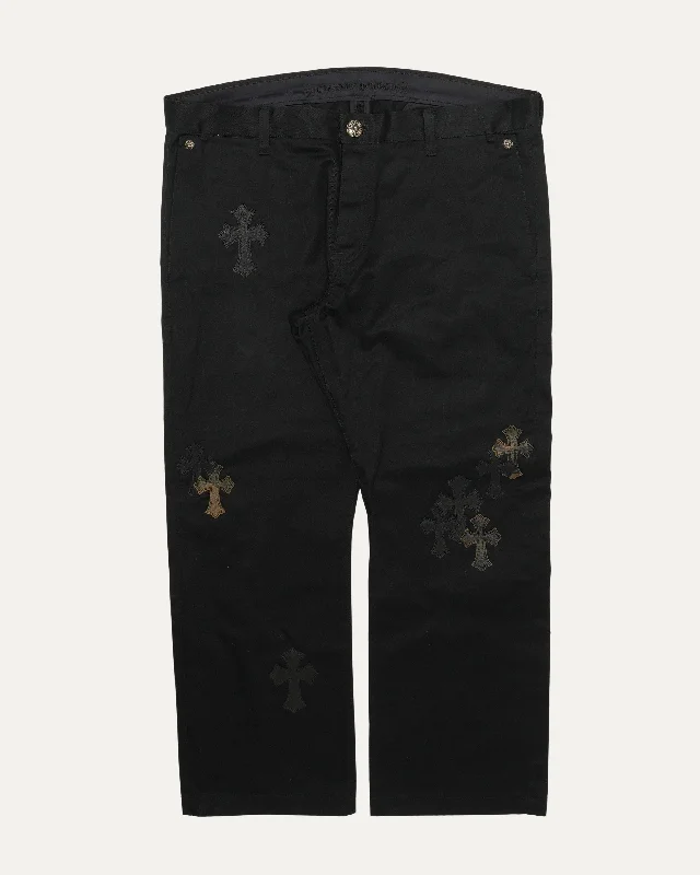 Cross Patch Chino Pants Comfortable Jogging Pants