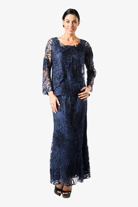 Soulmates D1104 Rose Embroidered Lace Evening Mother Of Bride Jacket Top and Skirt Set Denim Jacket Leather Jacket Suede Jacket Soulmates D1104 Rose Embroidered Lace Evening Mother Of Bride Jacket Top and Skirt Set Denim Jacket Leather Jacket Suede Jacket