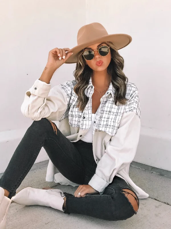 Casual Lapel Long Sleeve Pocket Plaid Splicing Corduroy Women's Jacket Mesh Jacket Canvas Jacket Denim Jacket Casual Lapel Long Sleeve Pocket Plaid Splicing Corduroy Women's Jacket Mesh Jacket Canvas Jacket Denim Jacket