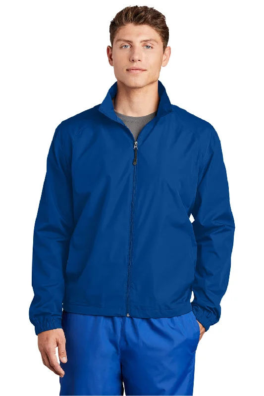 Sport-Tek Mens Water Resistant Full Zip Wind Jacket - True Royal Blue Trench Coat Raincoat Waterproof Jacket Sport-Tek Mens Water Resistant Full Zip Wind Jacket - True Royal Blue Trench Coat Raincoat Waterproof Jacket