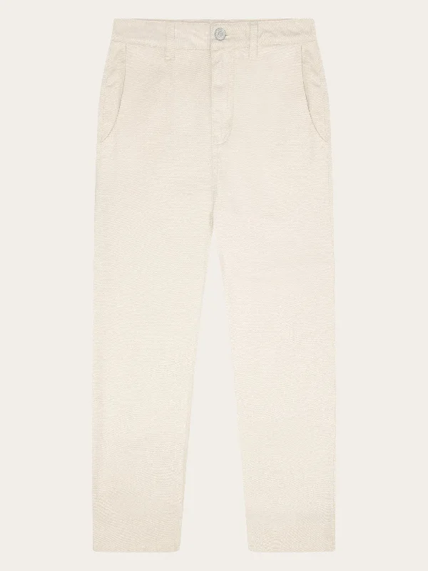 CALLA tapered mid-rise twill workwear pants - GOTS/Vegan - Egret Trendy Wide-Legged Trousers CALLA tapered mid-rise twill workwear pants - GOTS/Vegan - Egret Trendy Wide-Legged Trousers