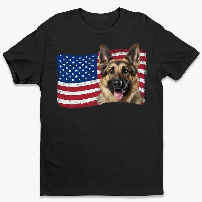 Custom Photo American Flag - Dog & Cat Personalized Custom Unisex T-shirt, Hoodie, Sweatshirt - Gift For Pet Owners, Pet Lovers