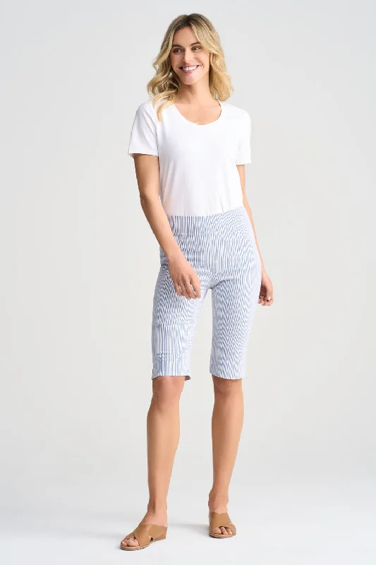 Bengajean® Short Seersucker - Navy White Stripe