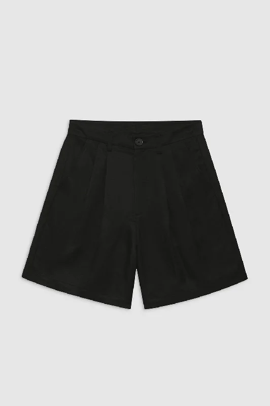 Carrie Short - Black Linen Blend