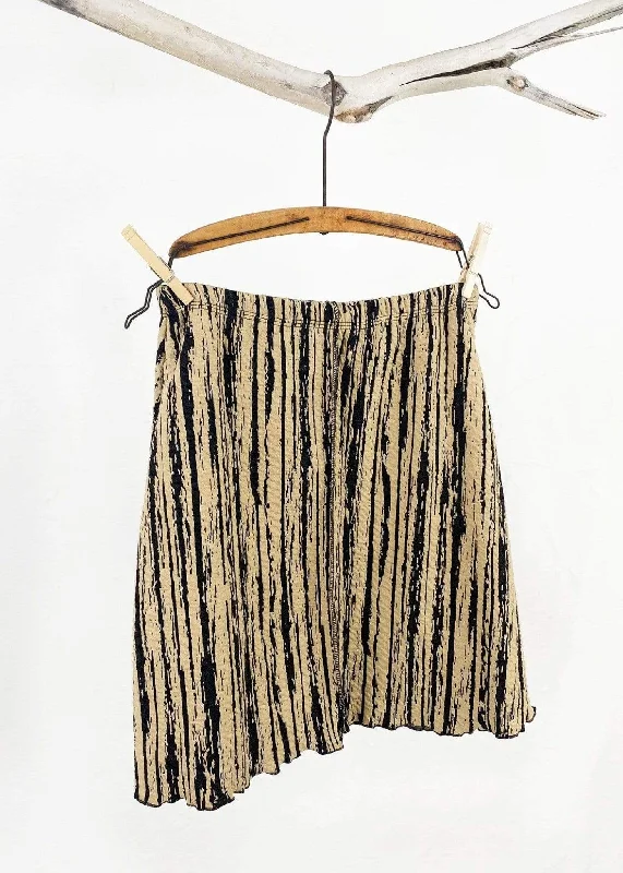 Desert Tan Cotton Blend Jacquard Knit Surf Skirt