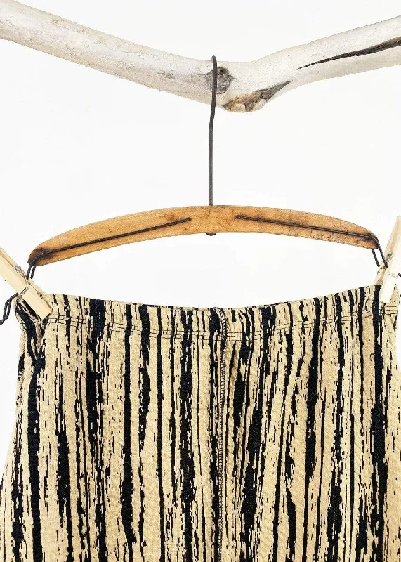 Desert Tan Cotton Blend Jacquard Knit Surf Skirt