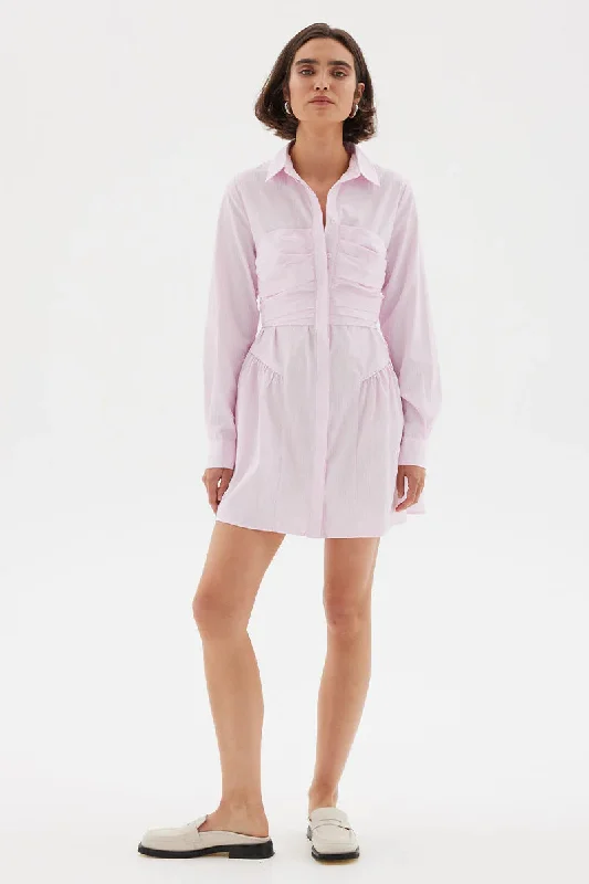 Evermore Corest Shirt Dress - Musk