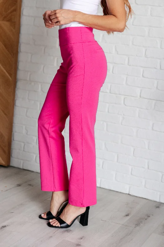 Maddie Straight Leg Pants in Hot Pink