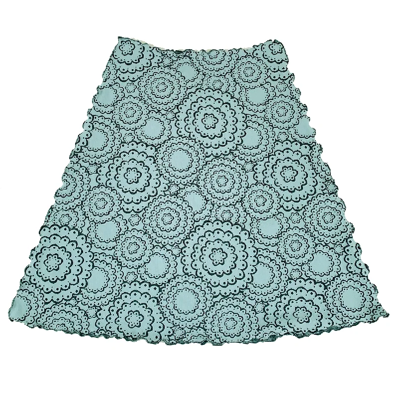 Tourmaline Doily Jacquard Knit Bias Skirt