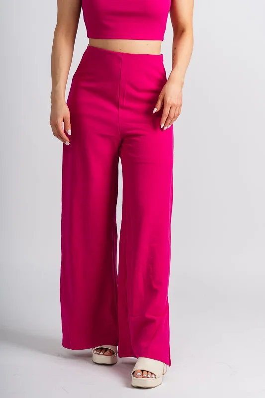 Wide leg pants fuchsia