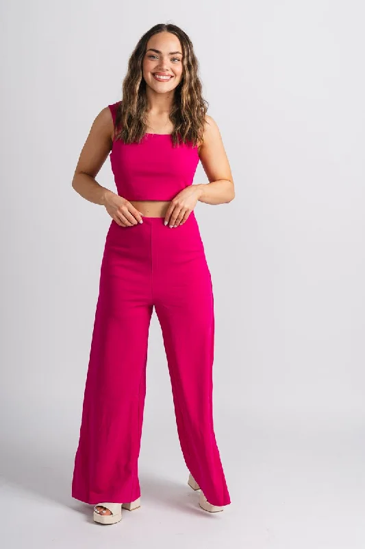 Wide leg pants fuchsia