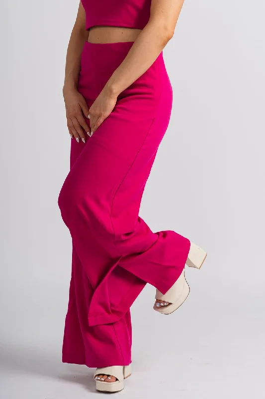 Wide leg pants fuchsia